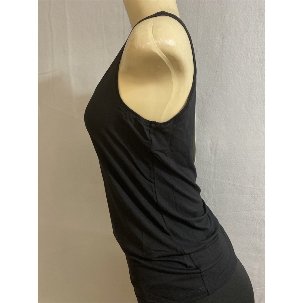 Eileen Fisher Women's Black Viscose Blend Knit Scoop Tank Top Sz 2XS NWT - Picture 2 of 8